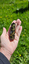 Load image into Gallery viewer, Black Obsidian Point with Moon and Stars