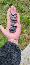 Load image into Gallery viewer, Black Obsidian Lotus Flower with Silver Sheen