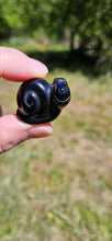 Load image into Gallery viewer, Black Obsidian Mini Snail
