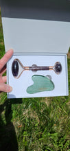 Load image into Gallery viewer, Gua Sha and Facial Roller Set