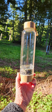 Load image into Gallery viewer, Glass Water Bottle Labradorite