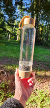 Load image into Gallery viewer, Glass Water Bottle Labradorite