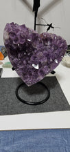 Load image into Gallery viewer, Amethyst Heart on Stand