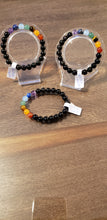 Load image into Gallery viewer, Chakra Obsidian Bracelet