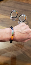 Load image into Gallery viewer, Chakra Obsidian Bracelet