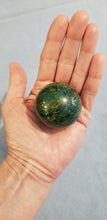 Load image into Gallery viewer, Emerald & Fuchsite Sphere