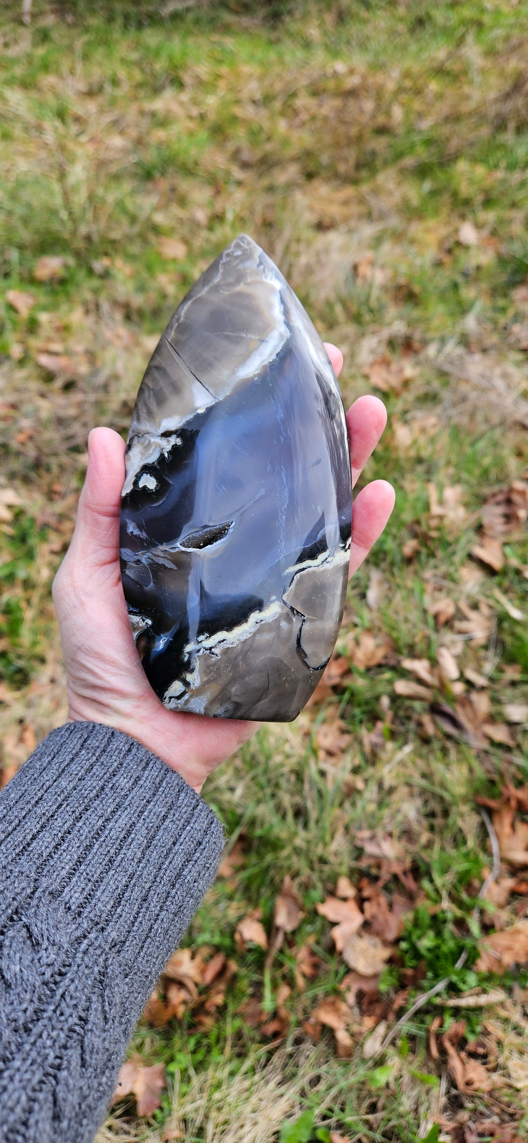 Volcano Agate Teardrop