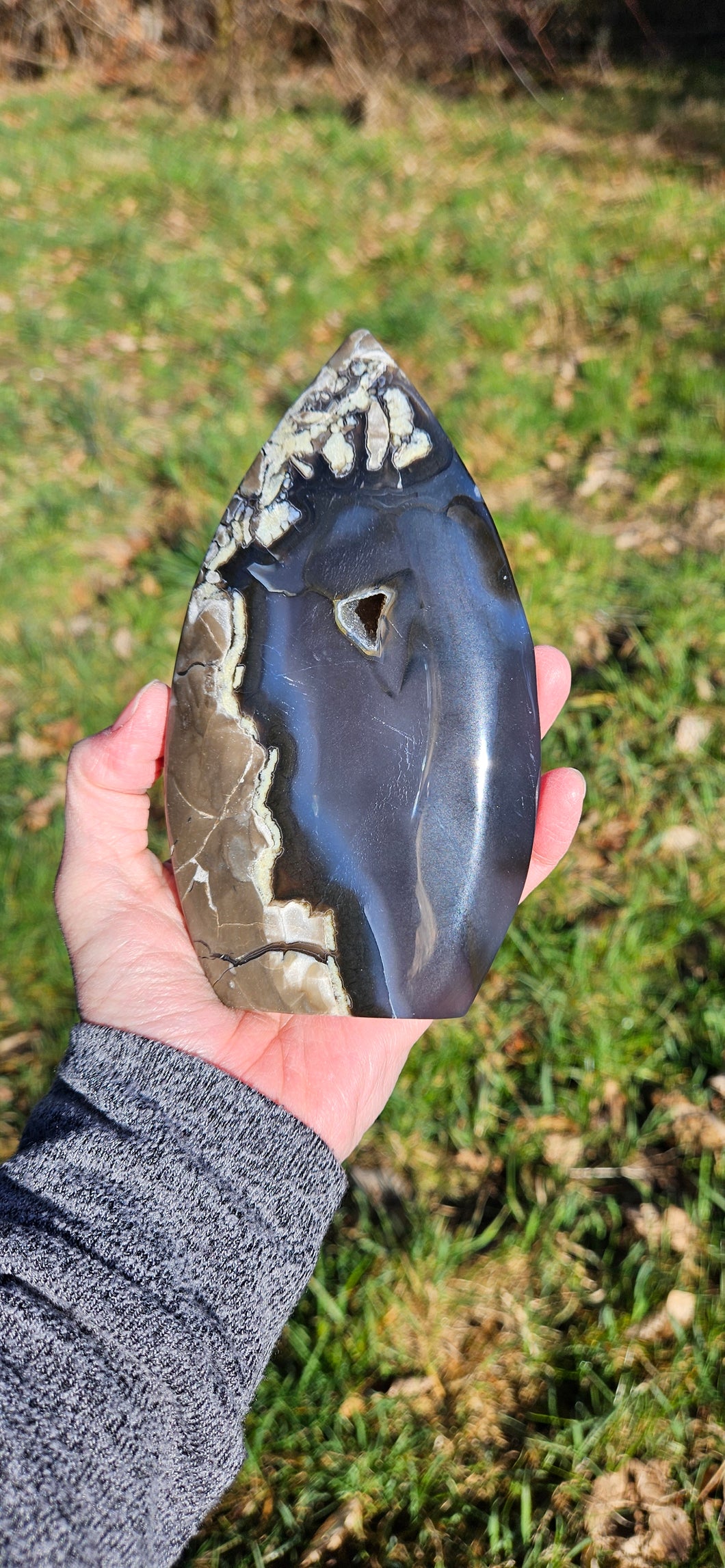 Volcano Agate Teardrop