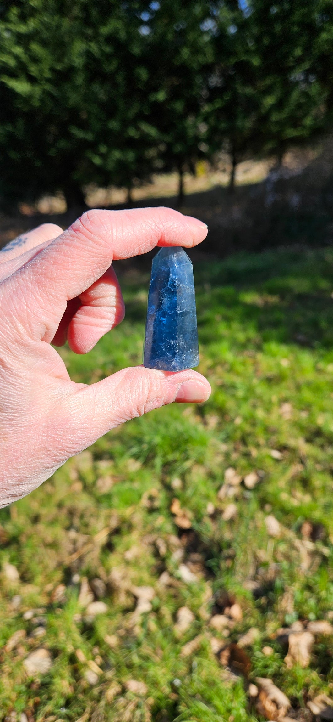 Blue Fluorite Point