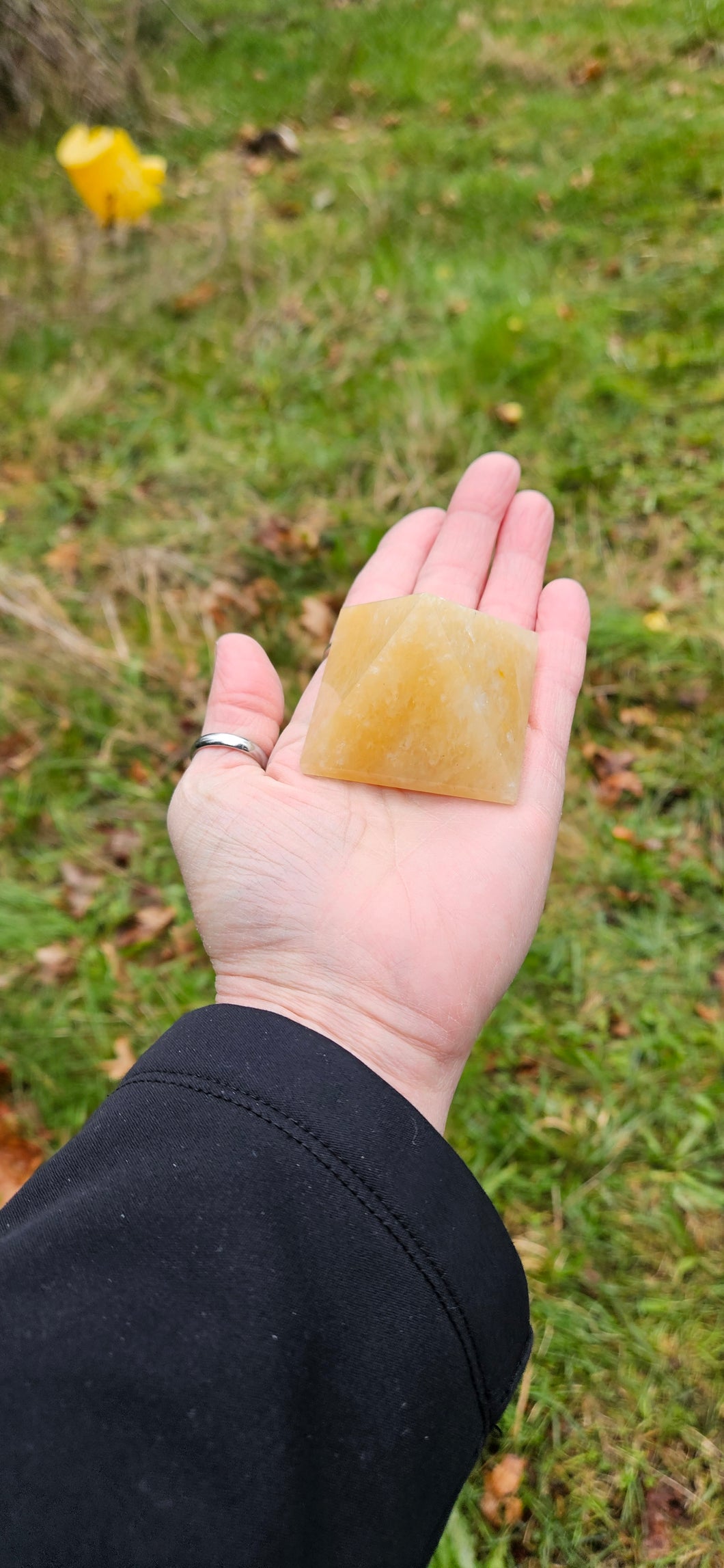 Honey Calcite Pyramid