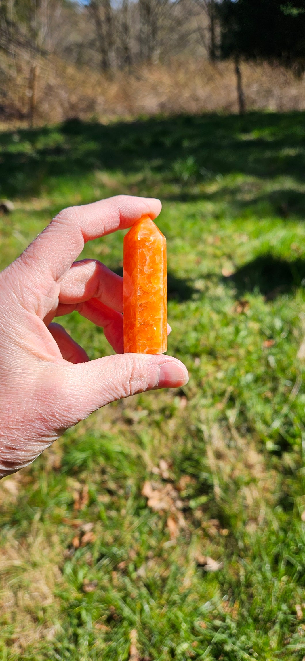 Orange Calcite Point