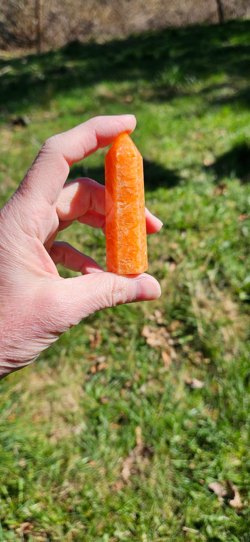 Orange Calcite Point