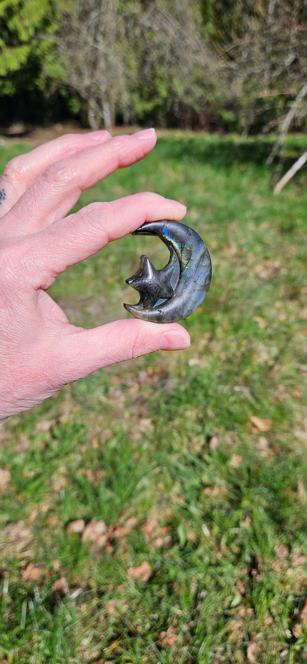 Labradorite Moon and Star