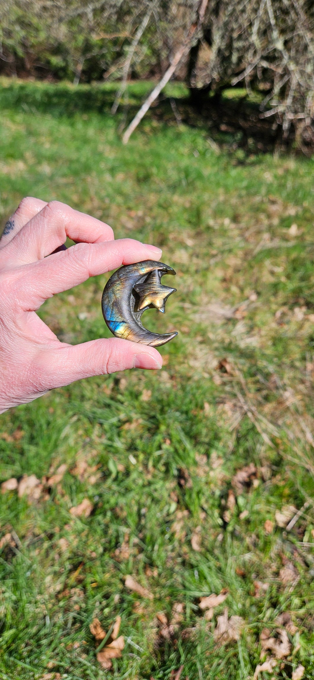 Labradorite Moon and Star