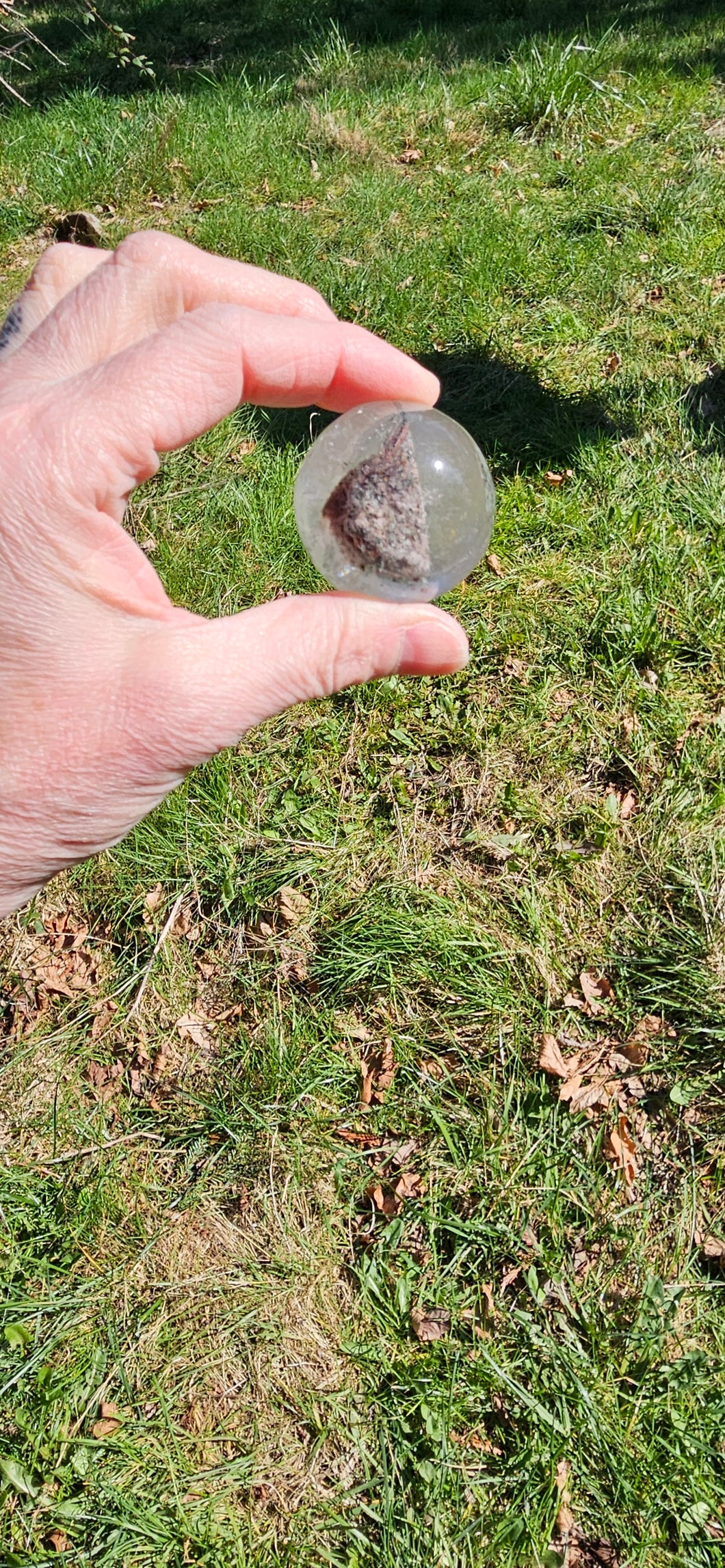 Lodolite Sphere with Shungite Stand