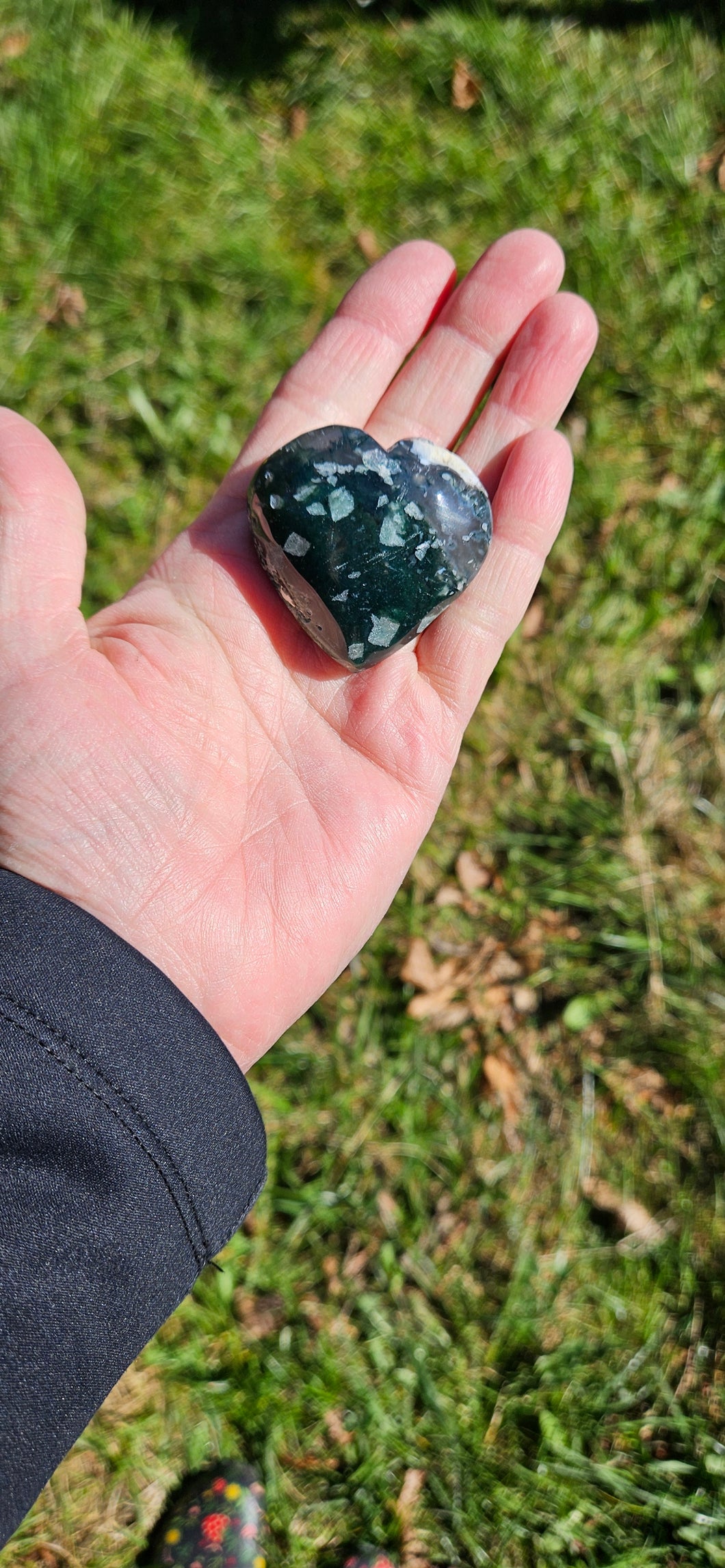 Moss Agate Heart