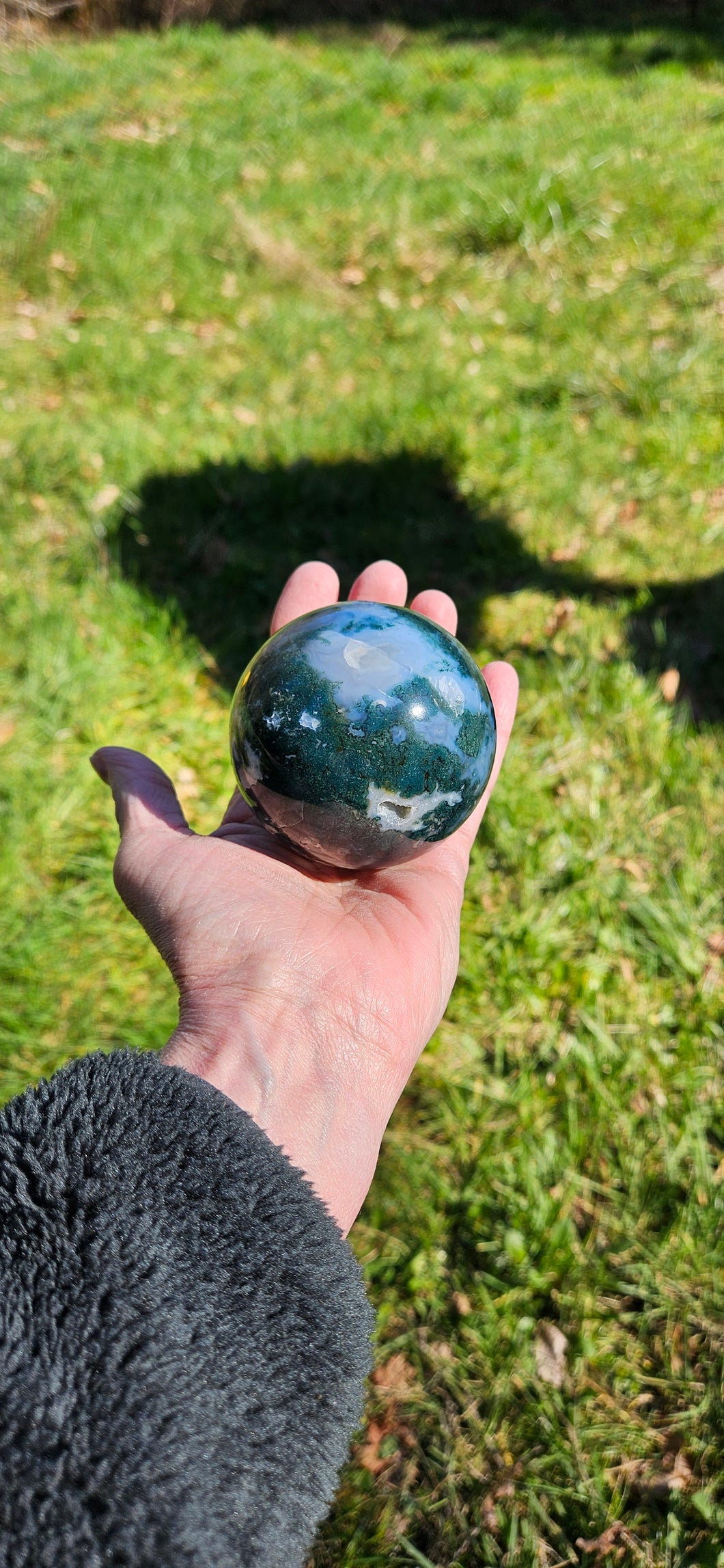 Moss Agate Sphere  **Discounted**