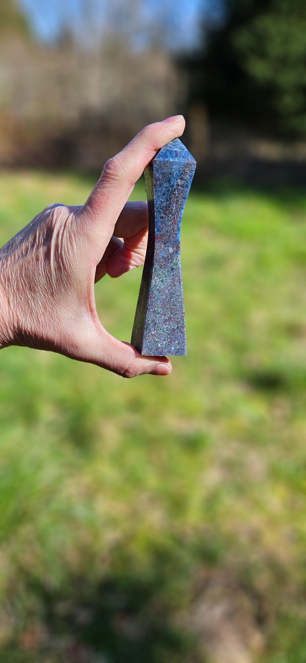 Ruby Fuchsite & Kyanite Point