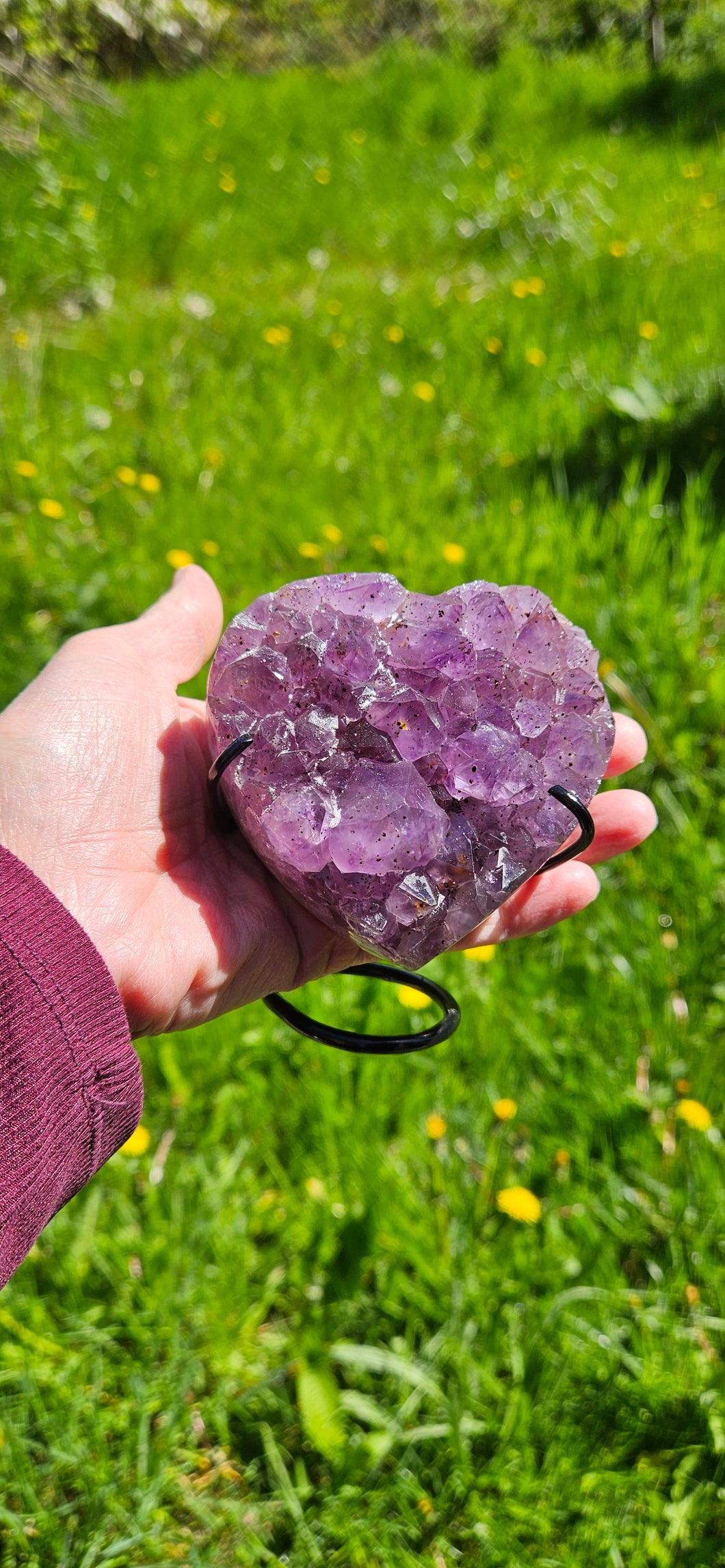 Amethyst Heart with Stand