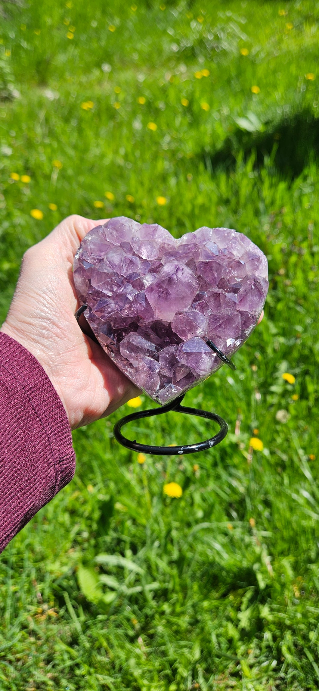 Amethyst Heart with Stand