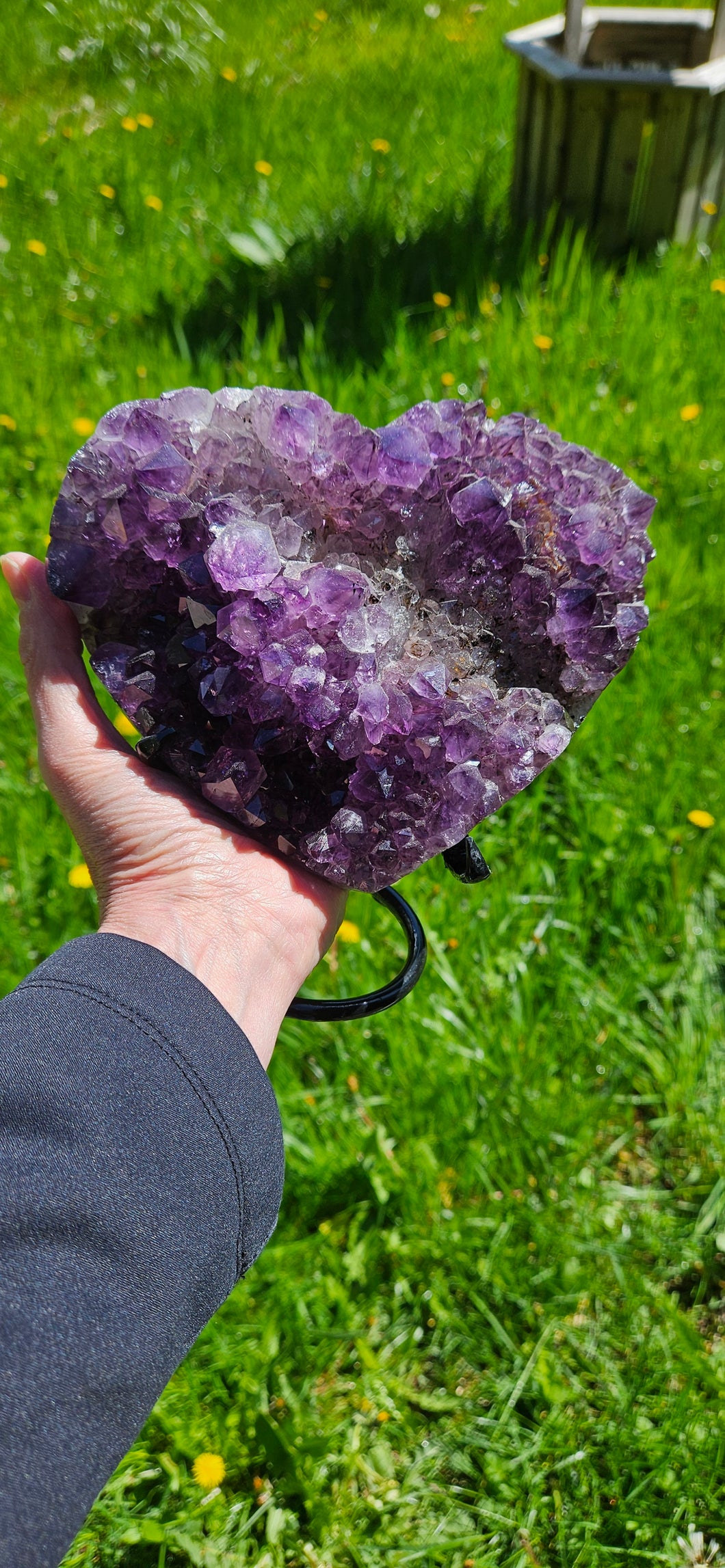 Amethyst Heart with Stand