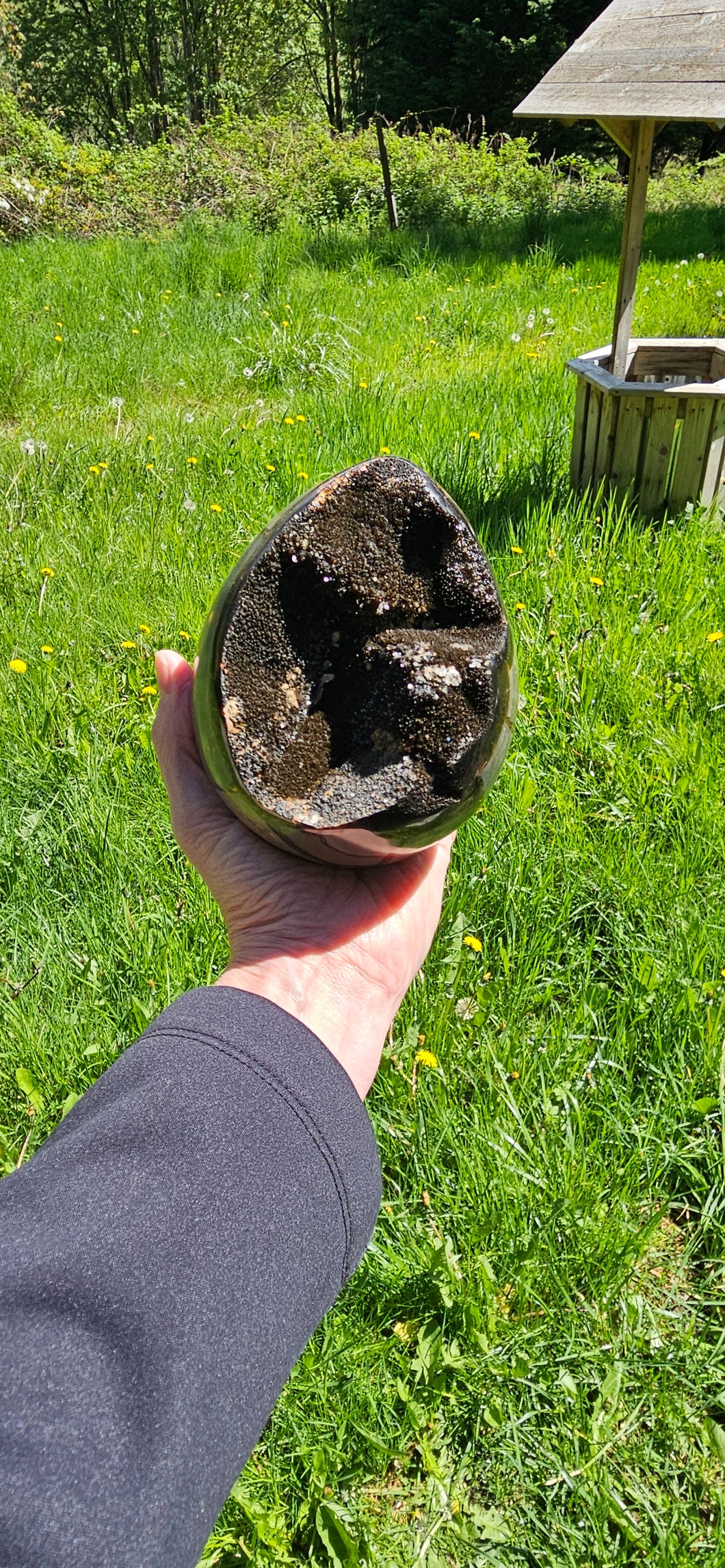 Septarian Druzy Geode Egg