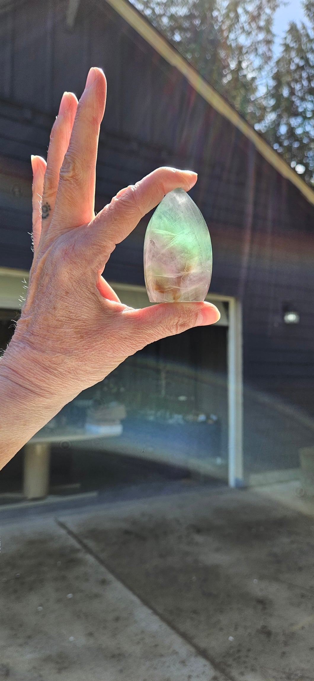 Rainbow Fluorite Teardrop