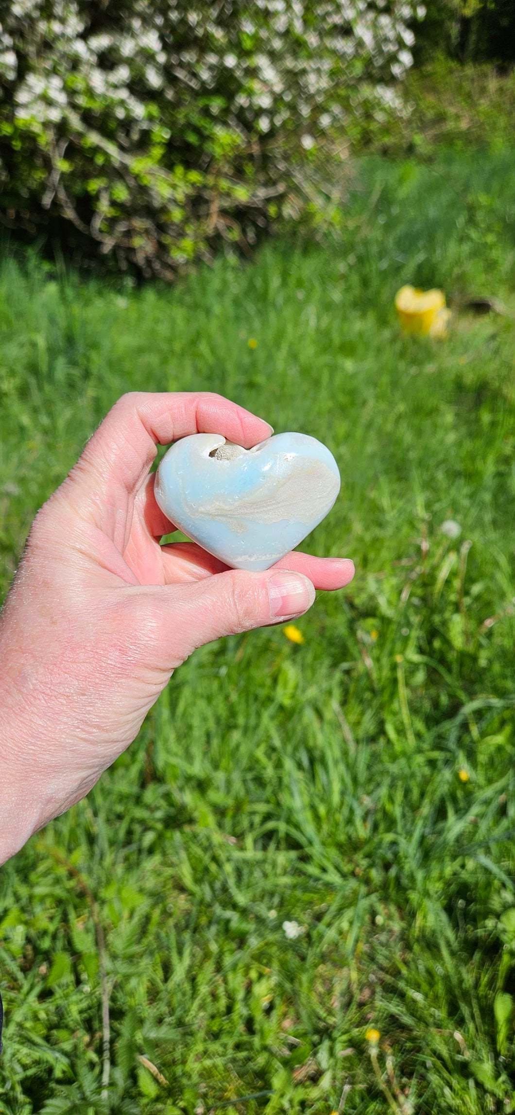 Blue Aragonite Heart