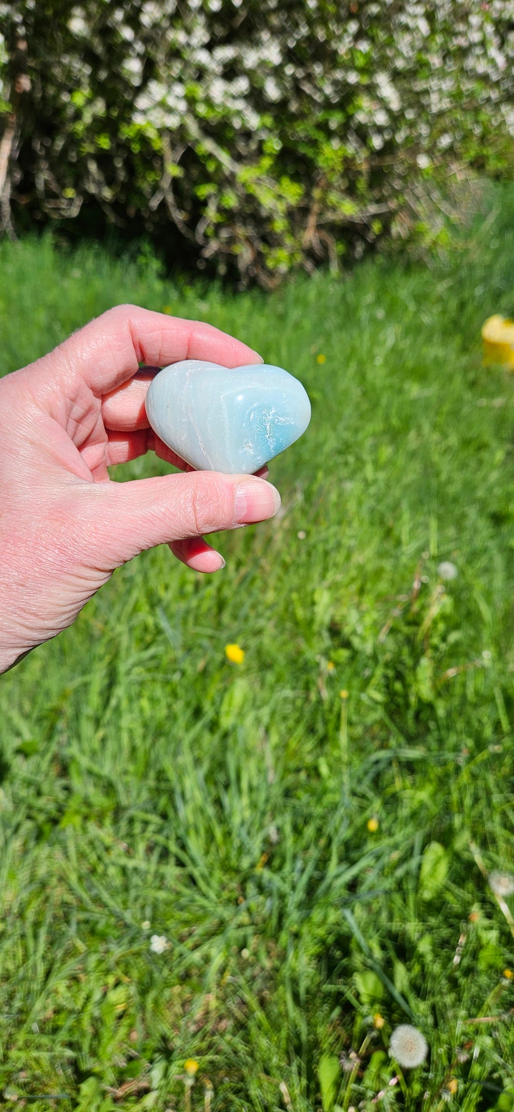 Blue Aragonite Heart