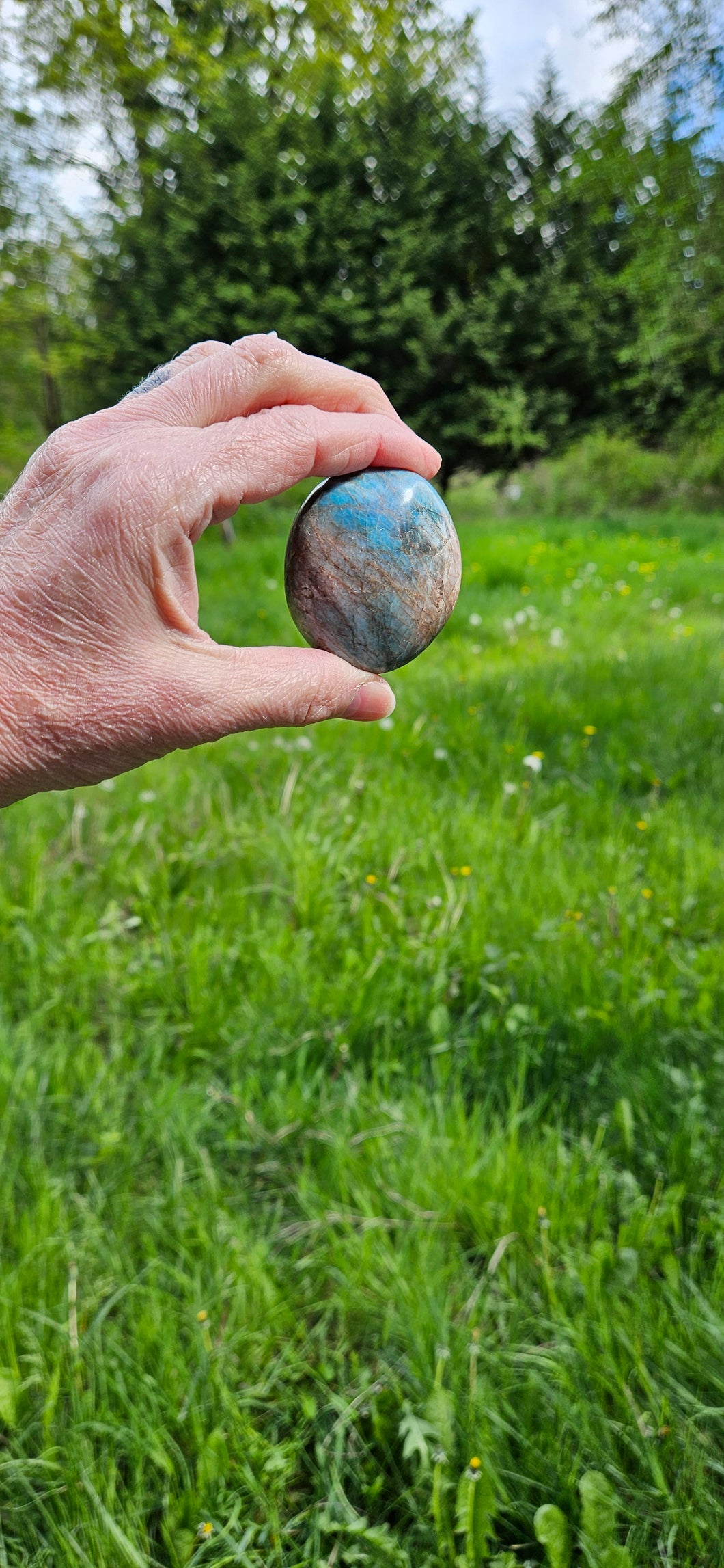 Apatite Palm Stone