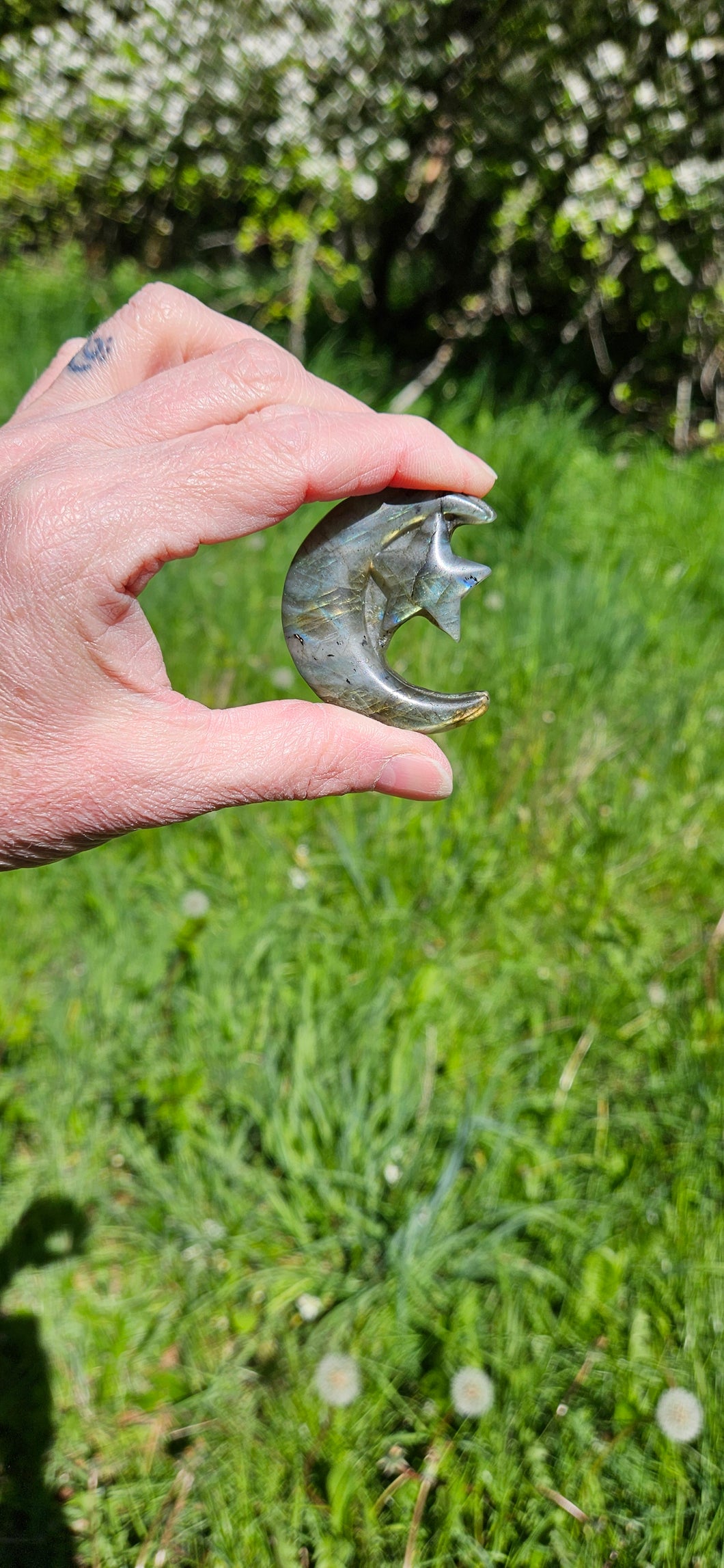 Labradorite Moon and Star