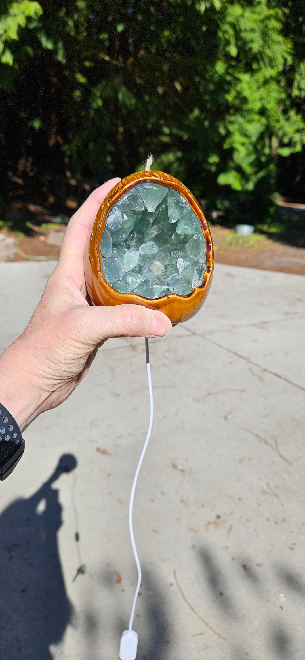 Green Fluorite USB Lamp