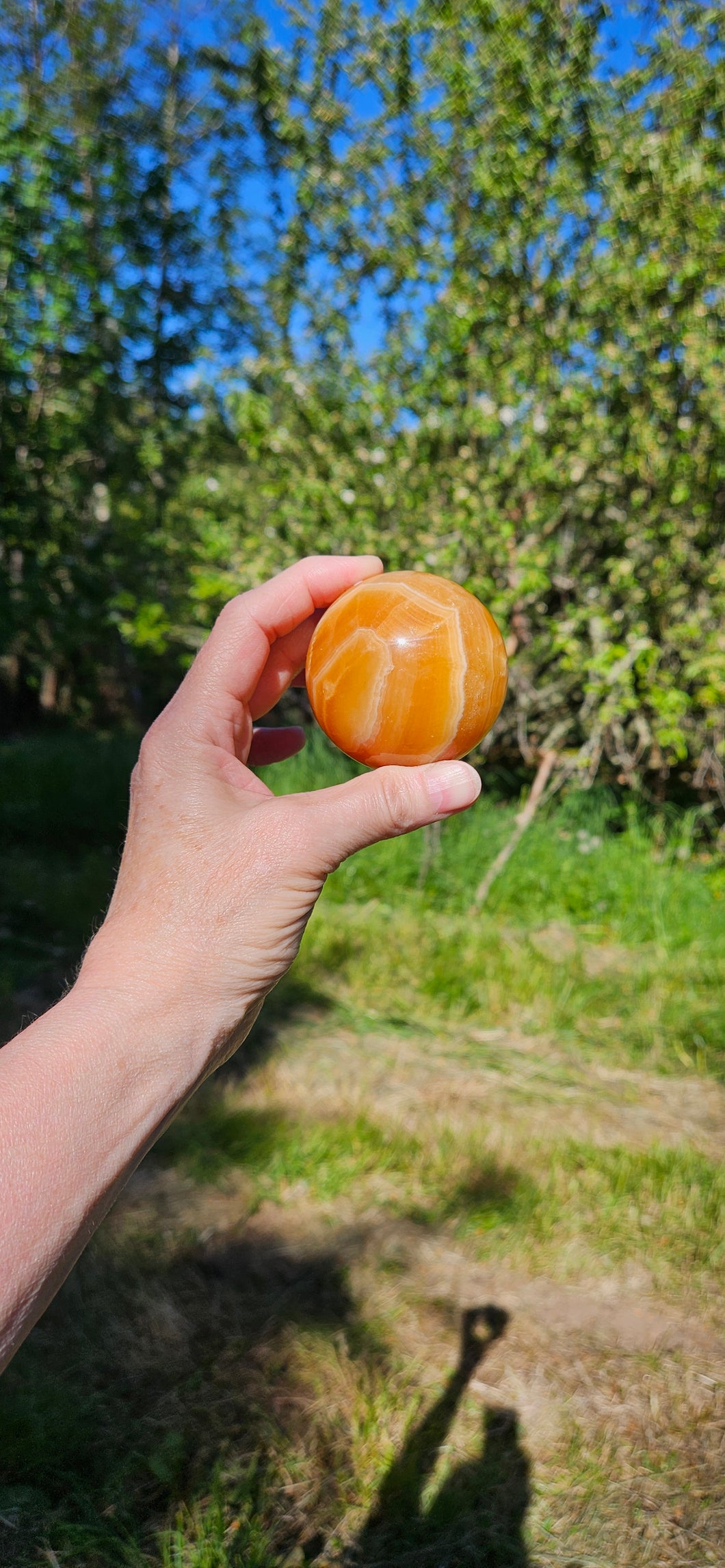 Orange Calcite Sphere