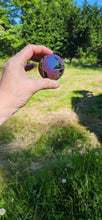 Load image into Gallery viewer, Titanium Aura Druzy Sphalerite Sphere
