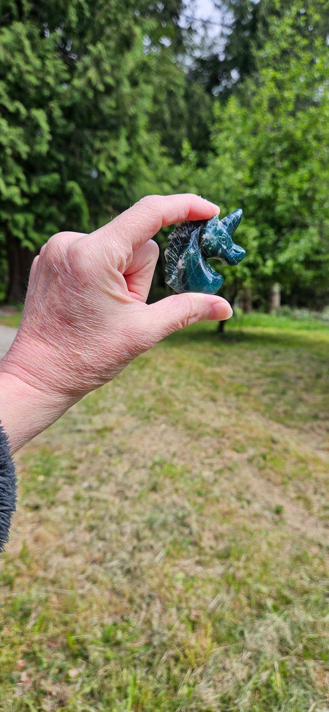 Moss Agate Unicorn