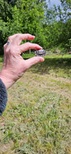 Load image into Gallery viewer, Black Obsidian Lotus Flower with Silver Sheen
