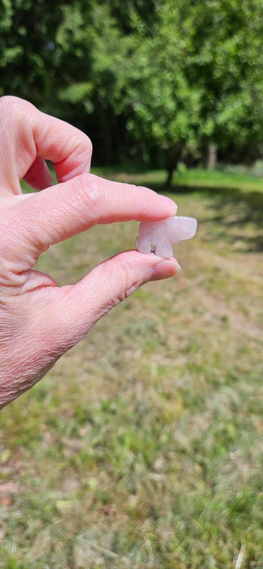 Rose Quartz Mini Elephants