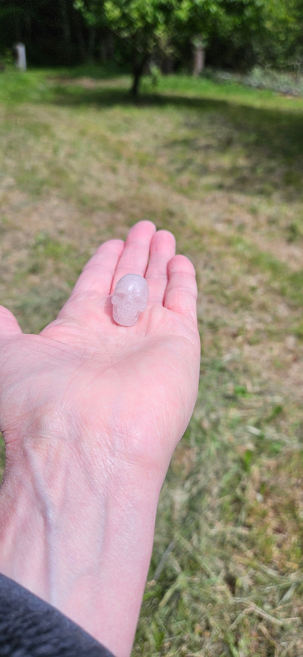 Rose Quartz Mini Skull