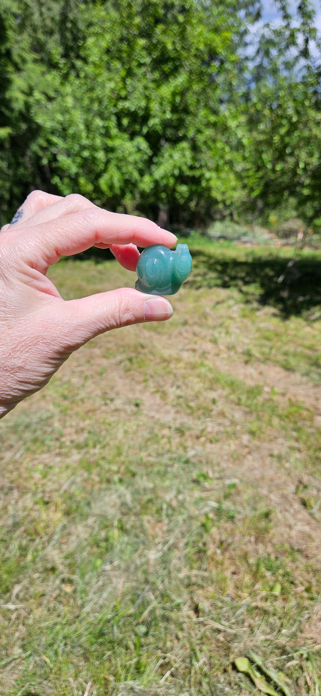 Green Aventurine Mini Snail