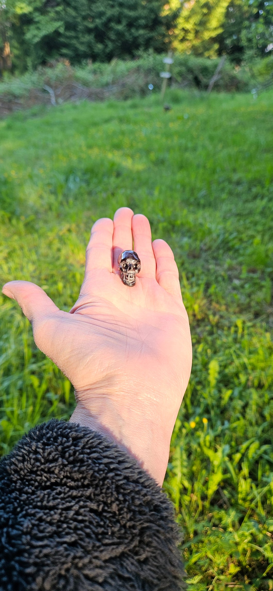 Red Tiger Eye Mini Skull