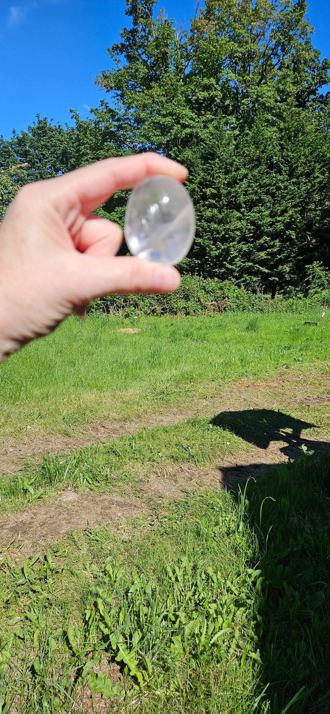 Clear Quartz Palm Stone