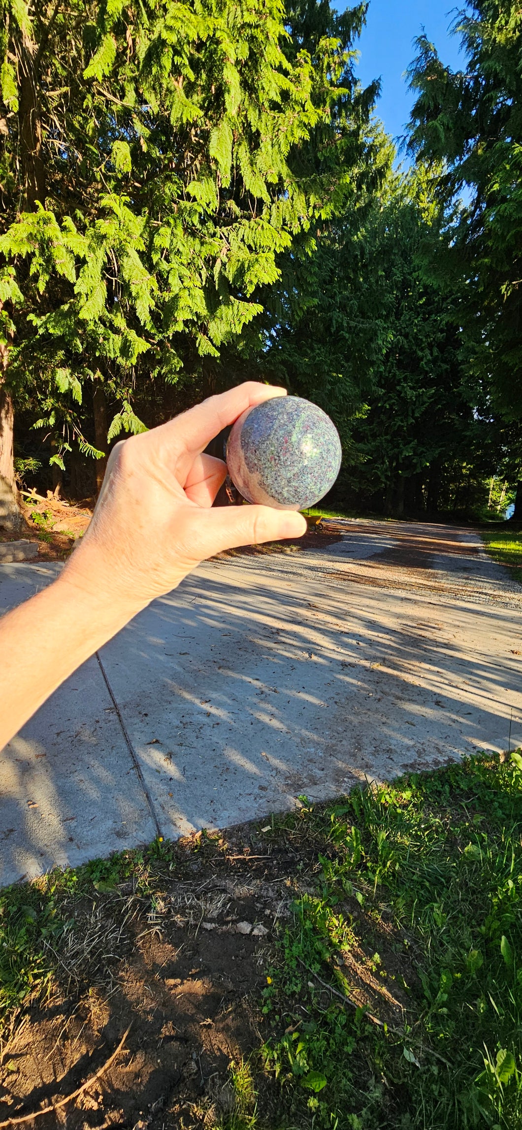 Ruby Fuchsite Kyanite Sphere