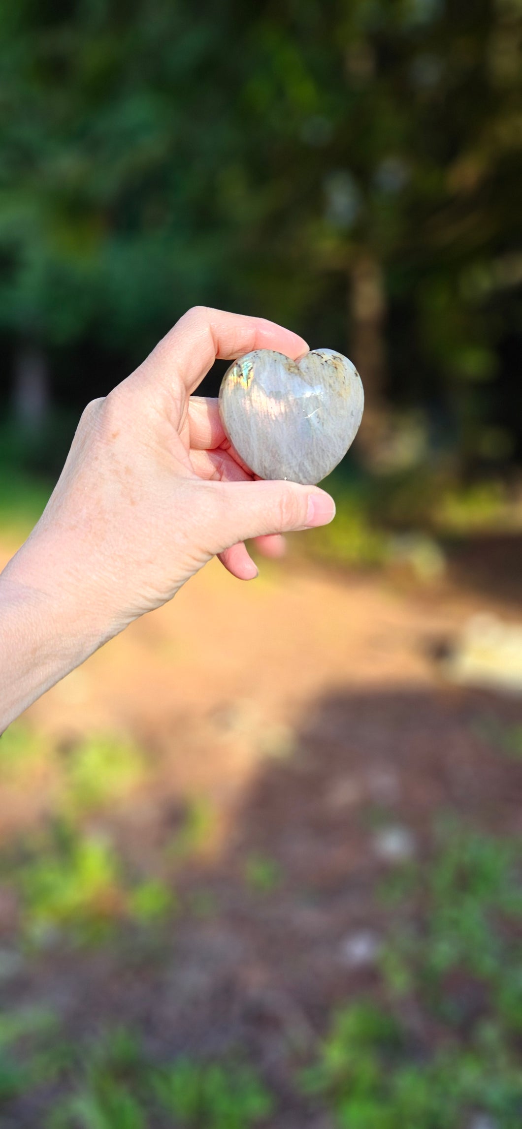 Labradorite Heart