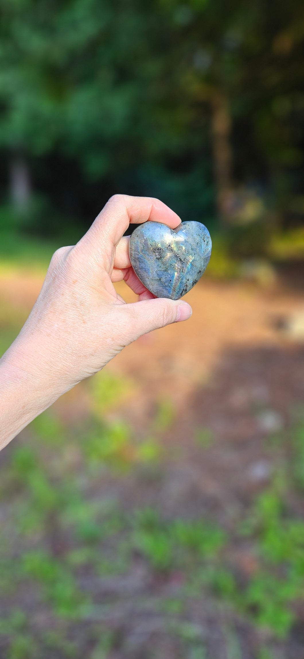 Labradorite Heart