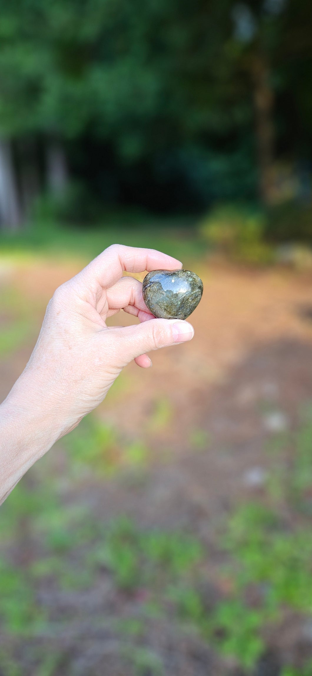 Labradorite Heart