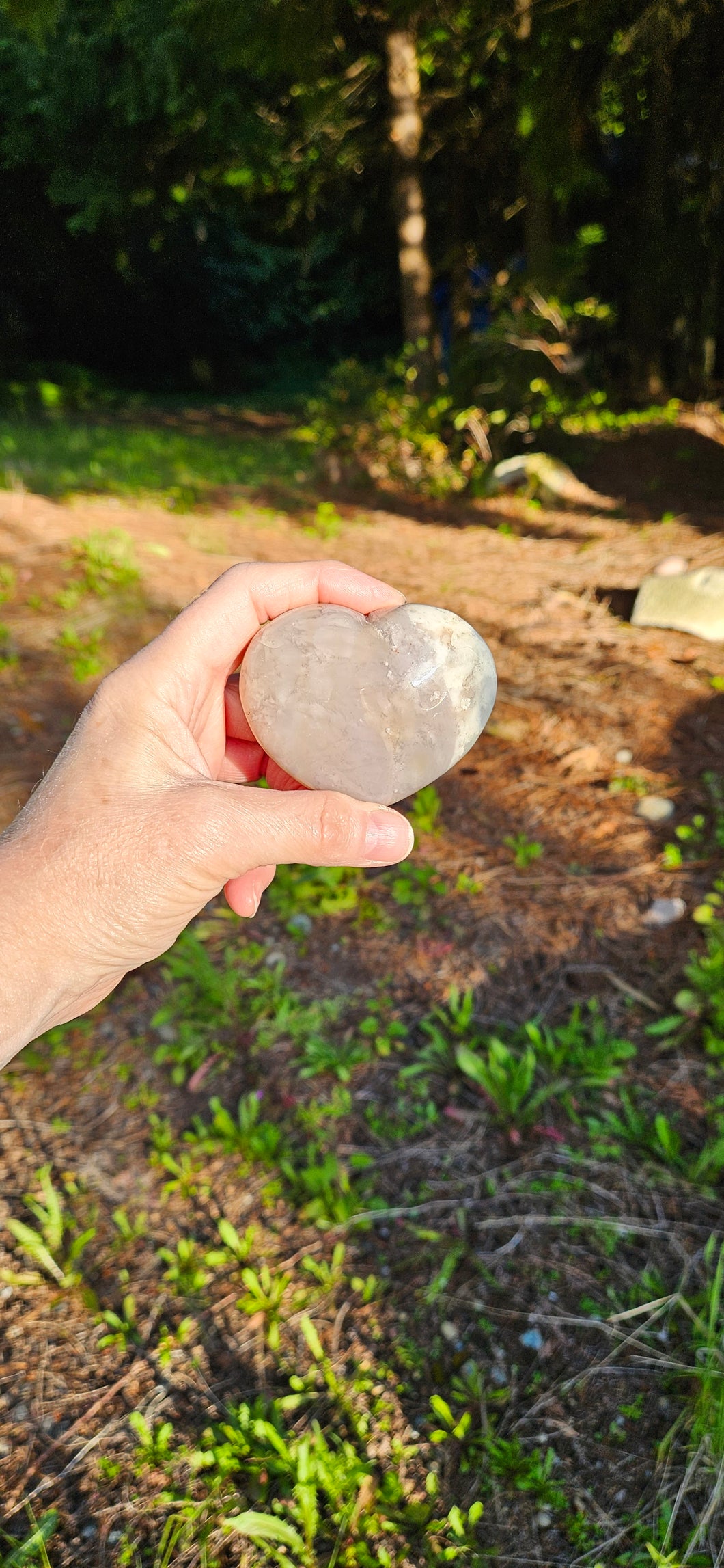 Flower Agate Heart