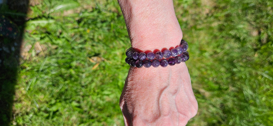 Chevron Amethyst Bracelet