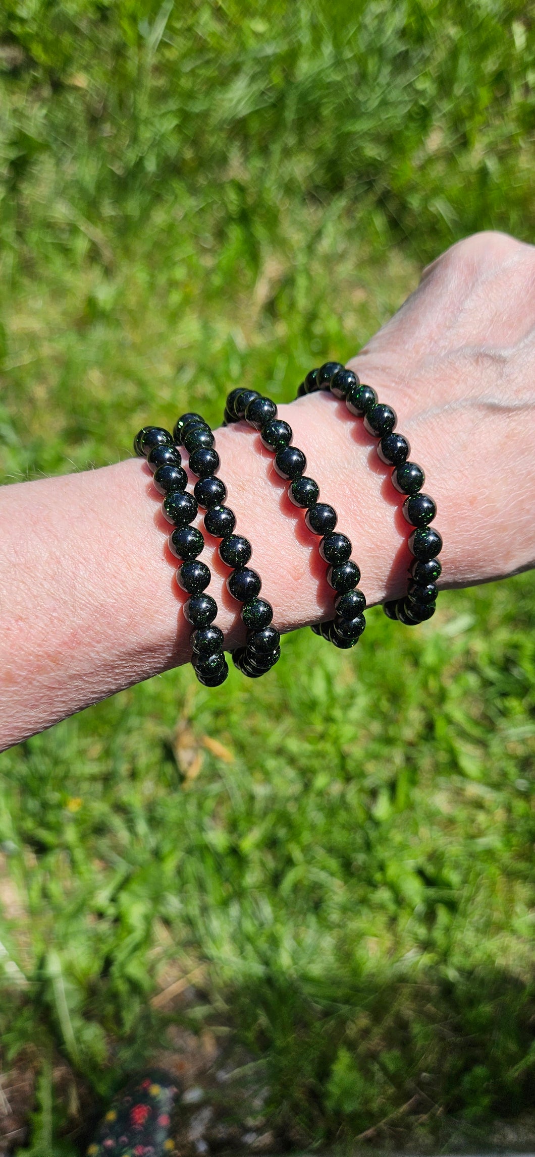 Green Goldstone Bracelet