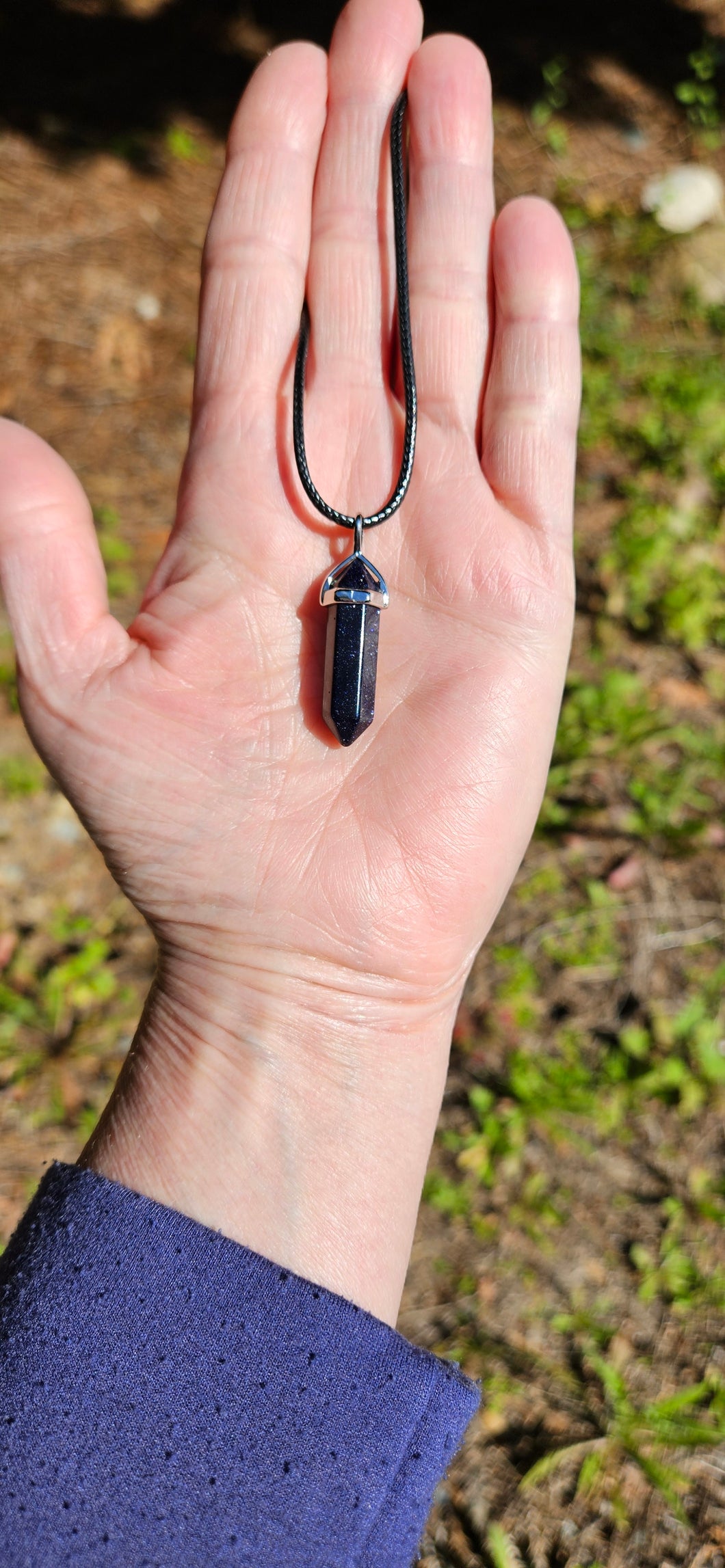 Blue Goldstone Pendant DT