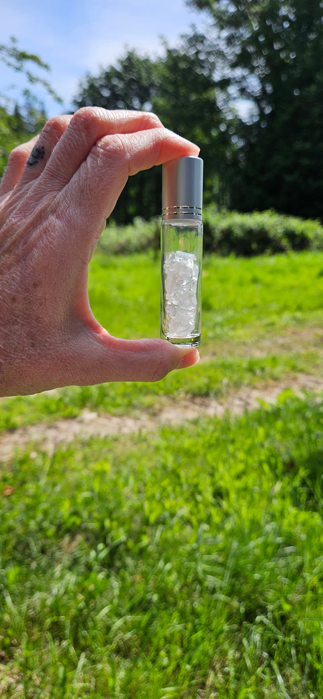 Clear Quartz Roller Bottle